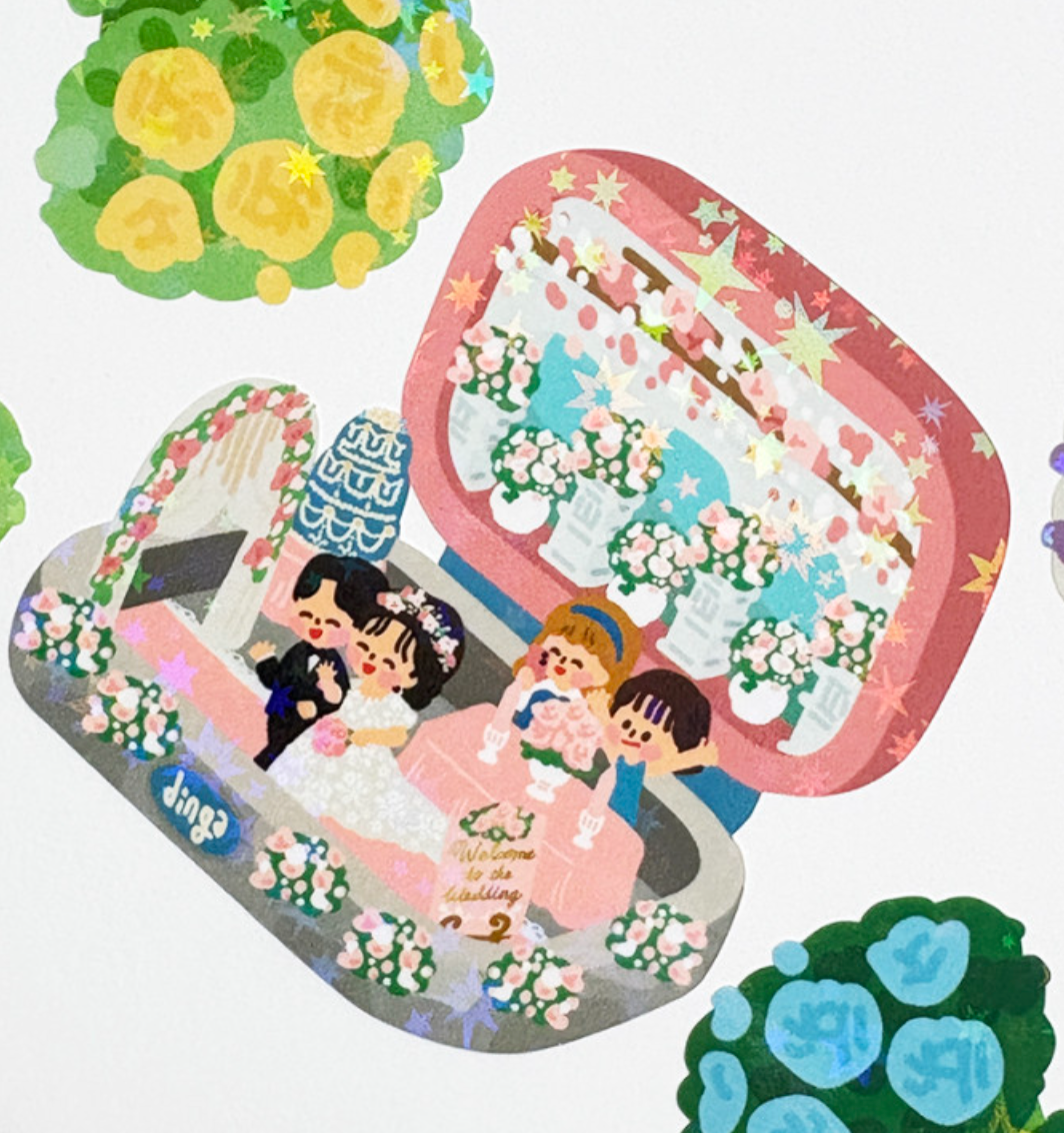 Dingamart Pocket sticker Wedding Day D1