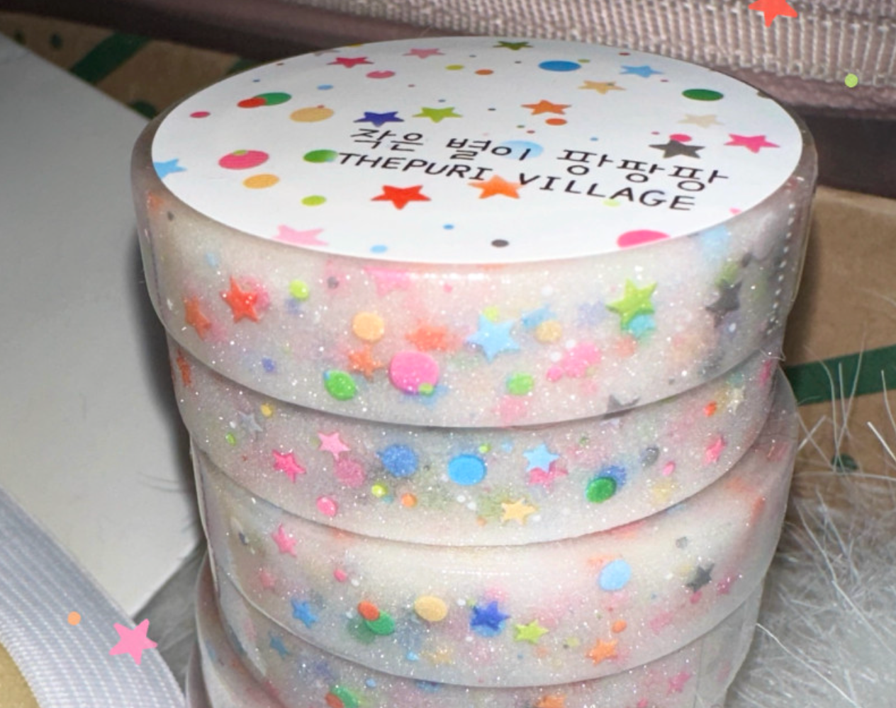 Thepuri Village Birthday cake sparkle tape w195