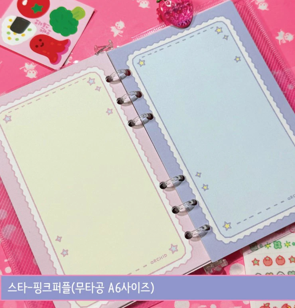 Orchid Studio A6 paper pack blue/pink L44