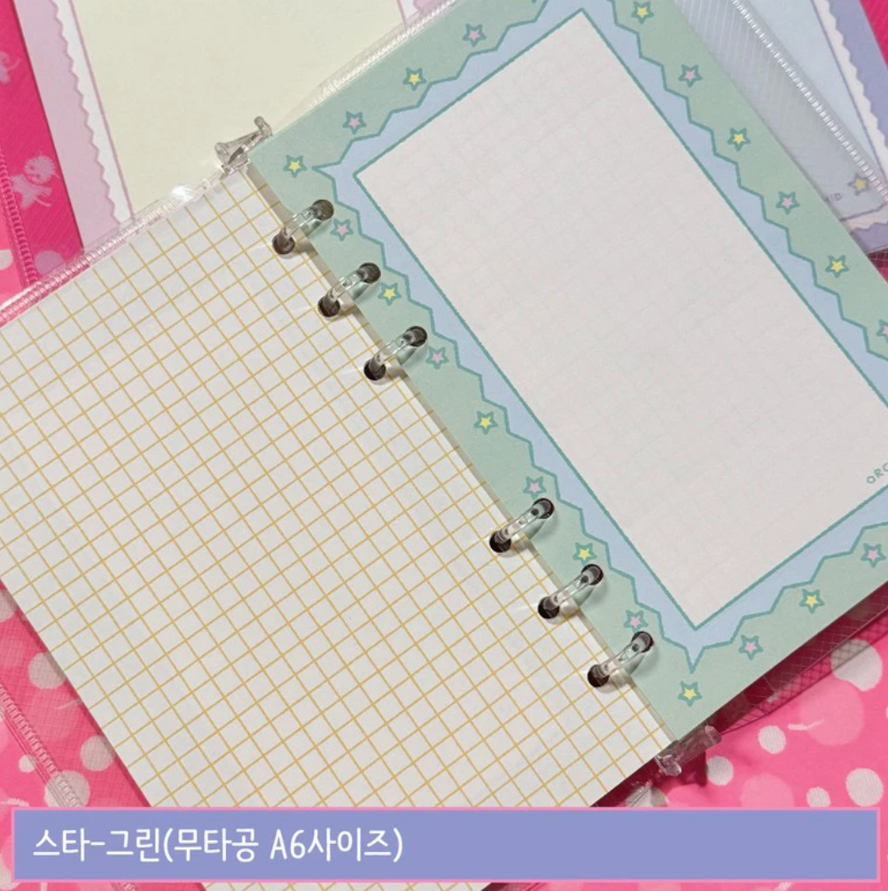 Orchid Studio A6 paper pack green/yellow L45