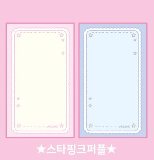 Orchid Studio A6 paper pack blue/pink L44