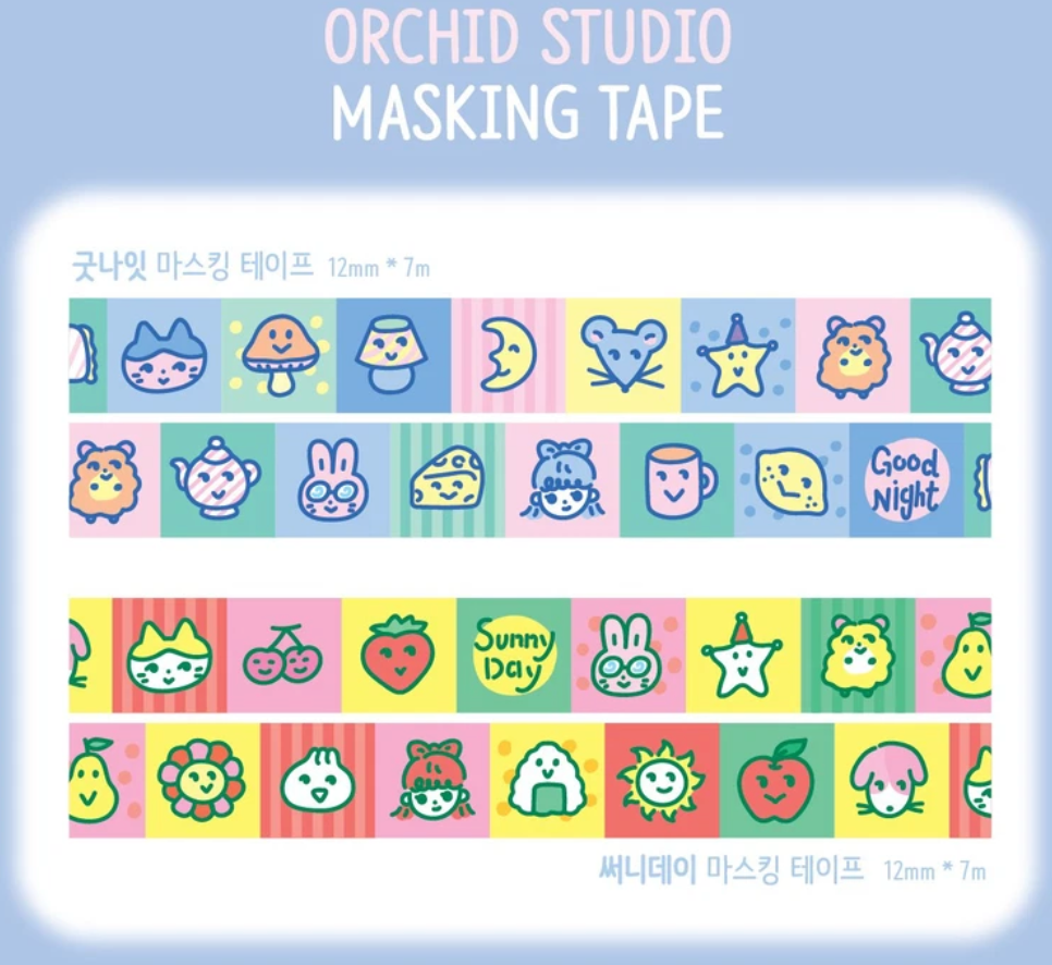 Orchid Studio Square Day and Night washi