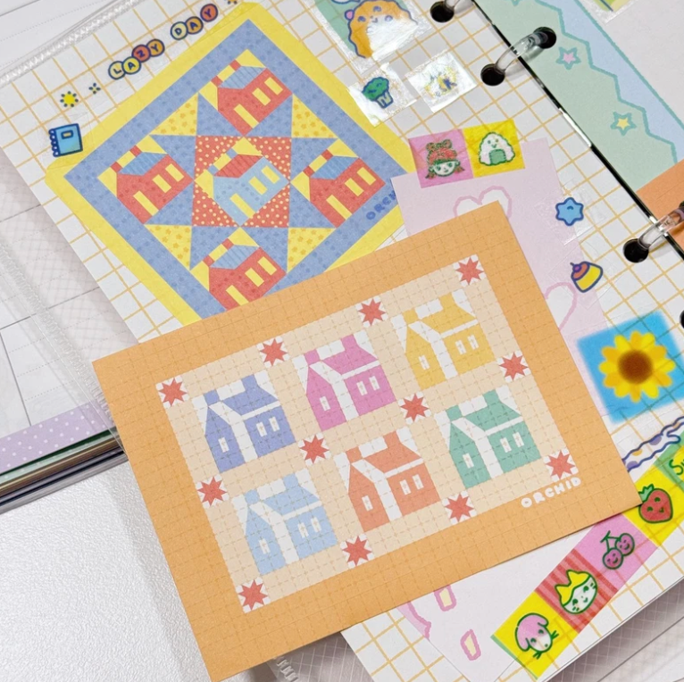 Orchid Studio Quilt memo sticker pack B578