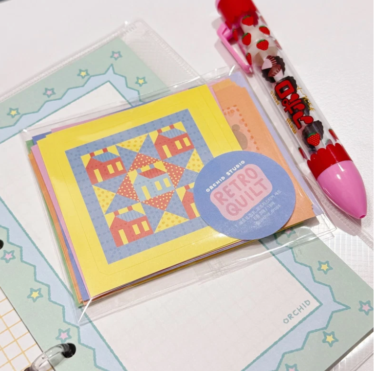 Orchid Studio Quilt memo sticker pack B578