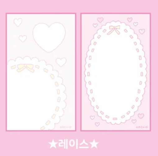 Orchid Studio A6 paper pack pink lace L43