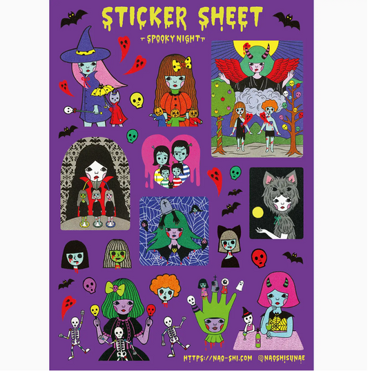 Naoshi Spooky Night Sticker sheet B589