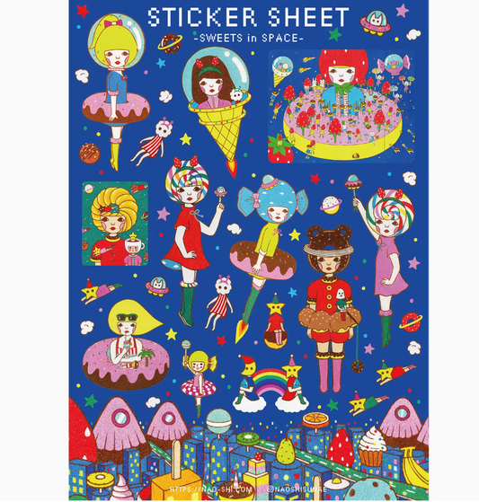 Naoshi Sweets in Space Sticker sheet B590