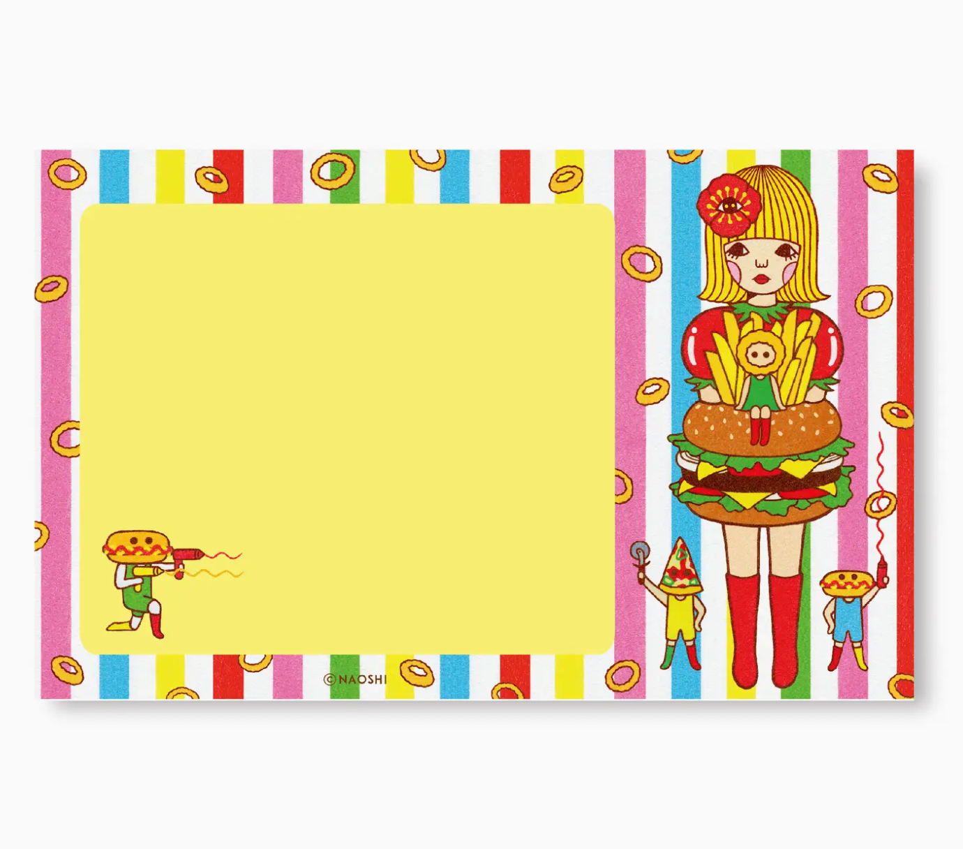 Naoshi Hamburger Girl notepad B591