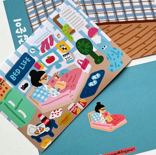 Dingamart Lazy Housewife sticker b638