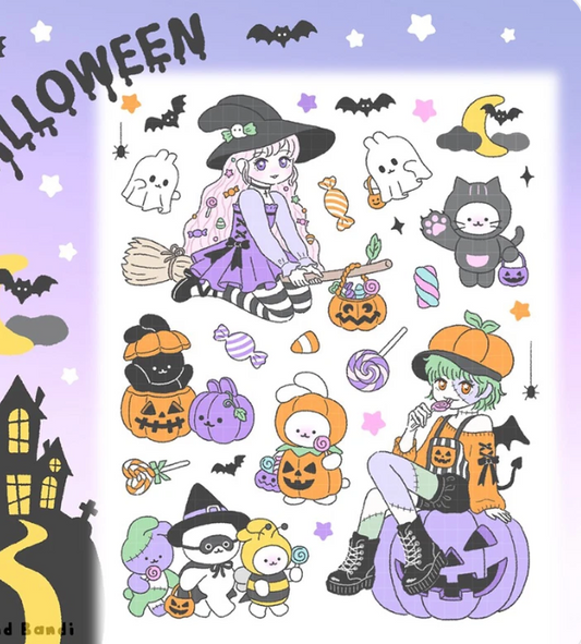 Ato and Bandi Halloween sticker b695