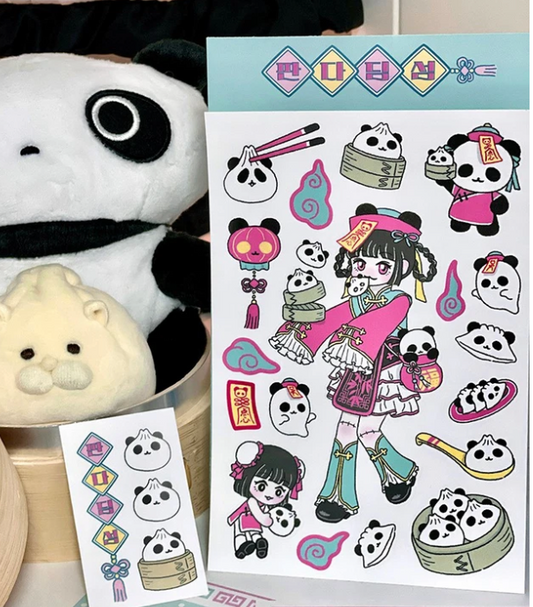 Ato and Bandi Panda Dim Sum sticker b692