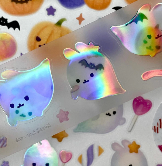 Ato and Bandi Kiss cut Ghosts sticker roll b700