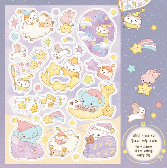 Hola Friends Starry Night sticker B723