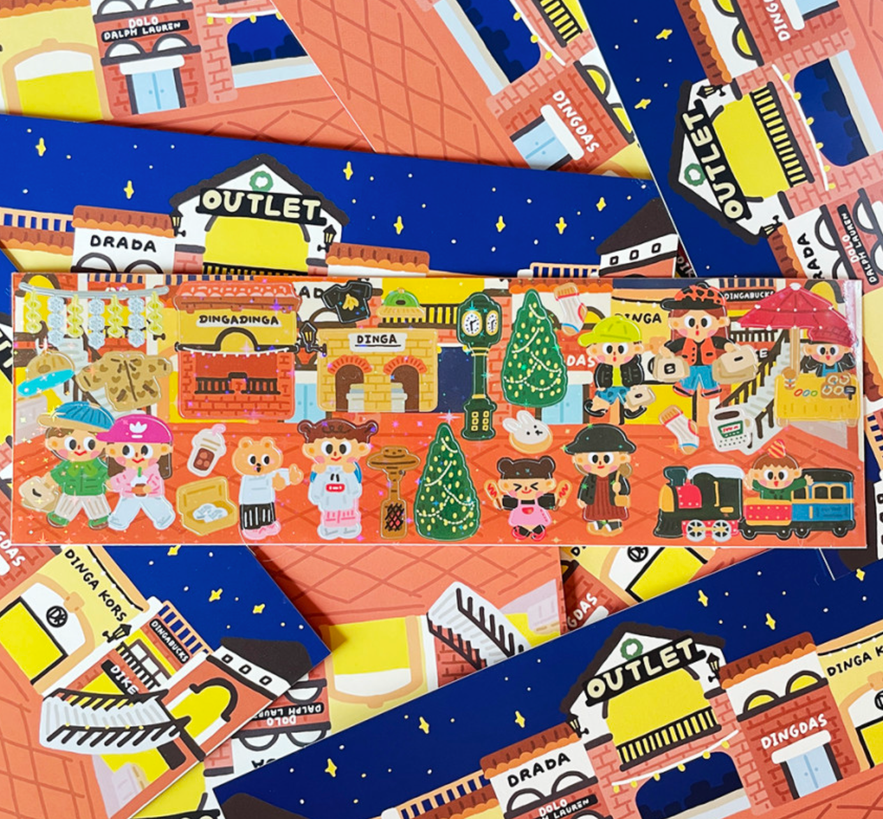 Dingamart Outlet sparkle sticker b362