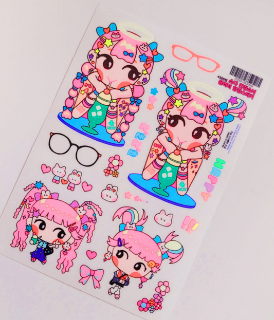 S.S.S. by Leenahoo Snippety Happy Girl sticker L02