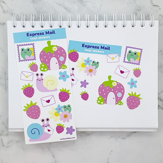 Express Mail vinyl sticker sheet V13