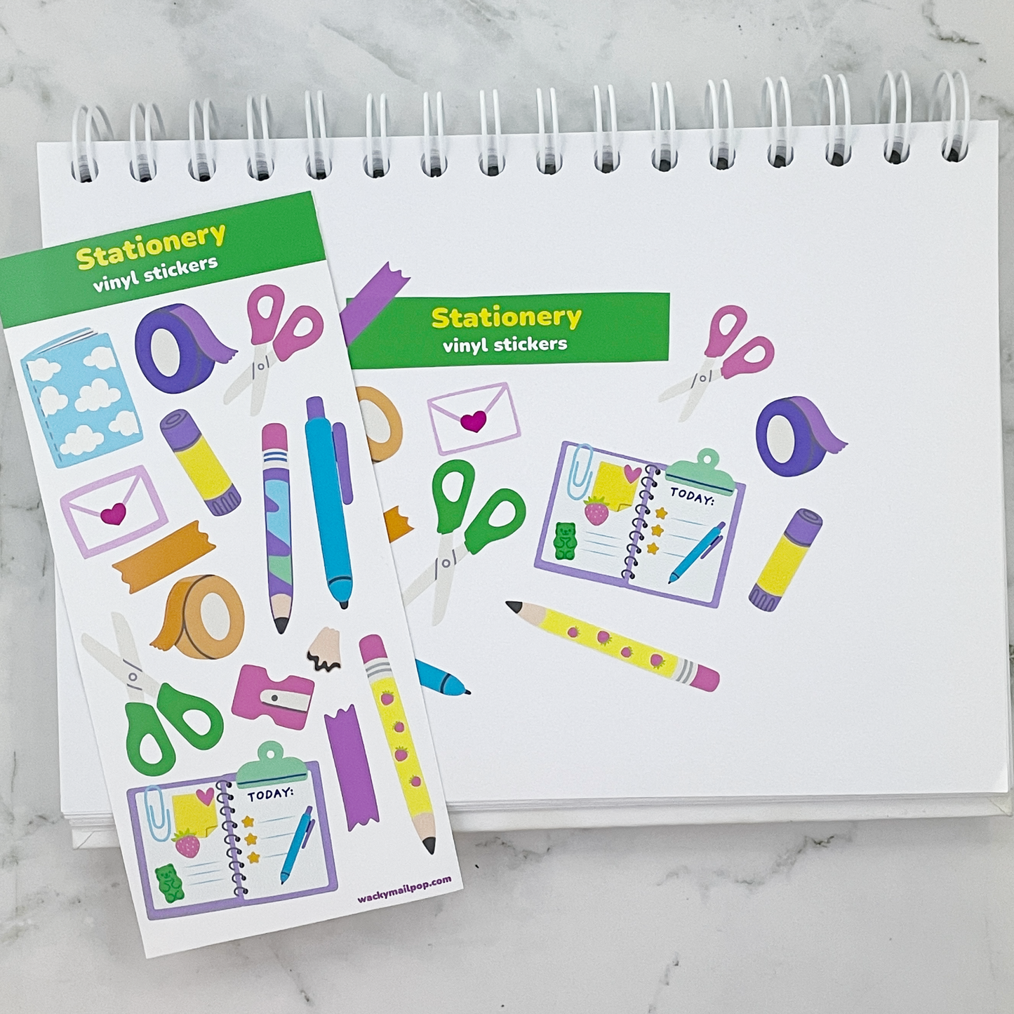 Stationery vinyl sticker sheet V12