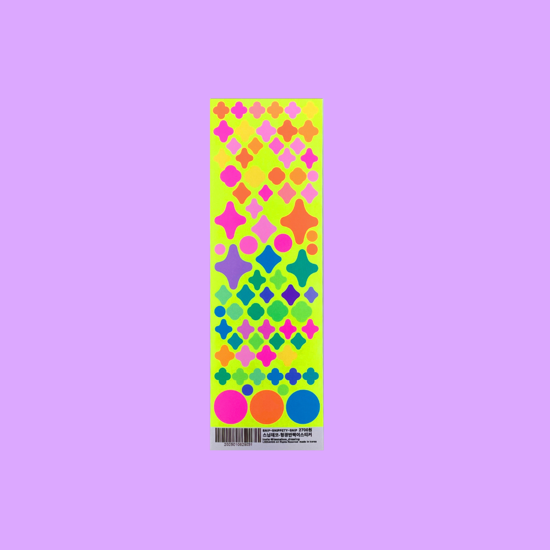 S.S.S. by Leenahoo Neon Twinkle Stars sticker A565