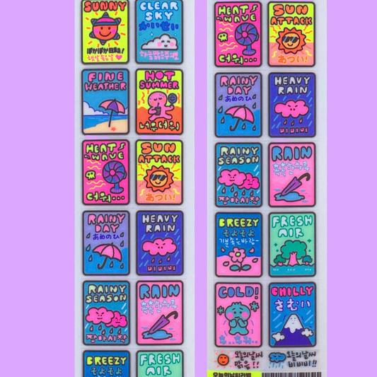 S.S.S. by Leenahoo Neon Weather stickers A558
