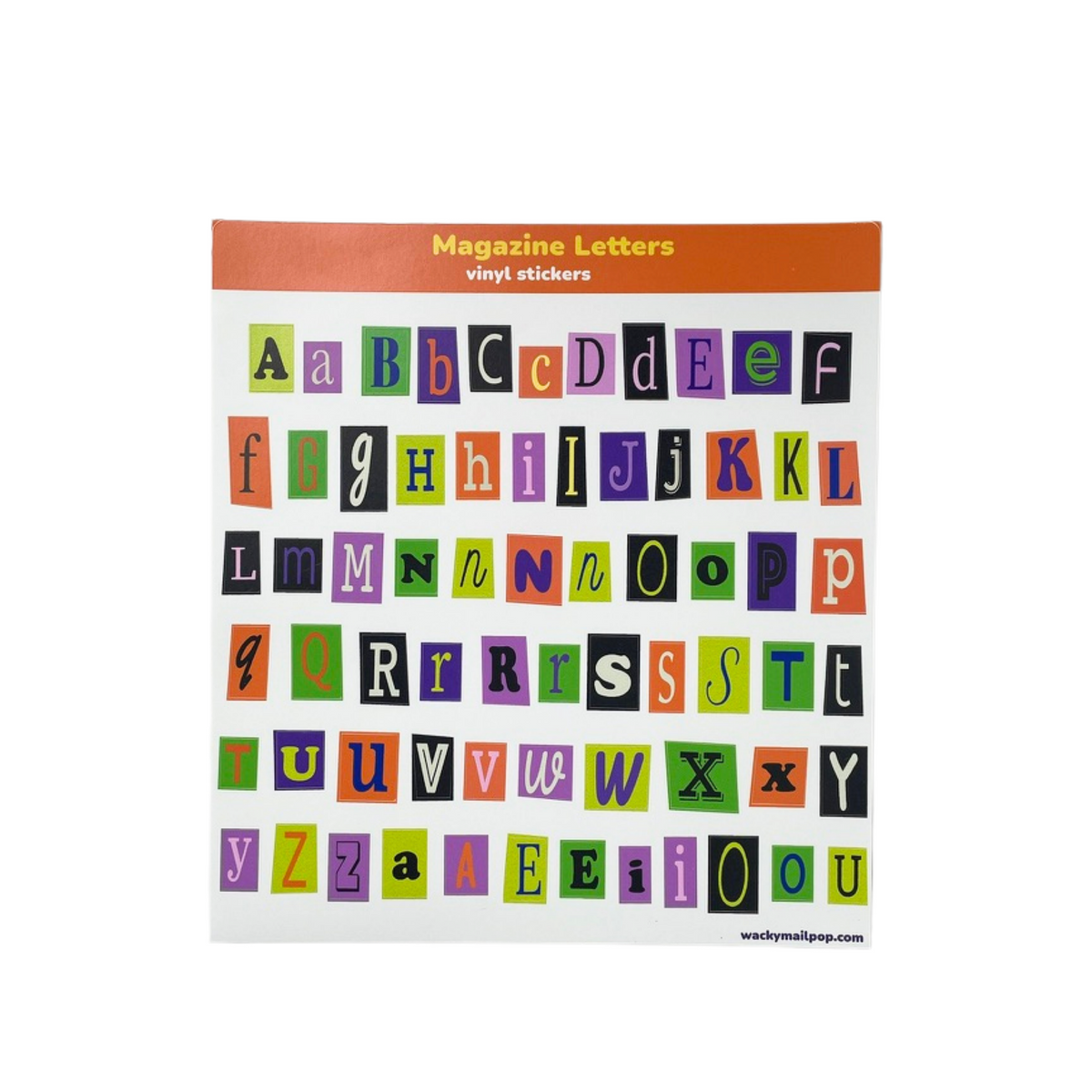 Magazine Letters vinyl sticker sheet ver 2