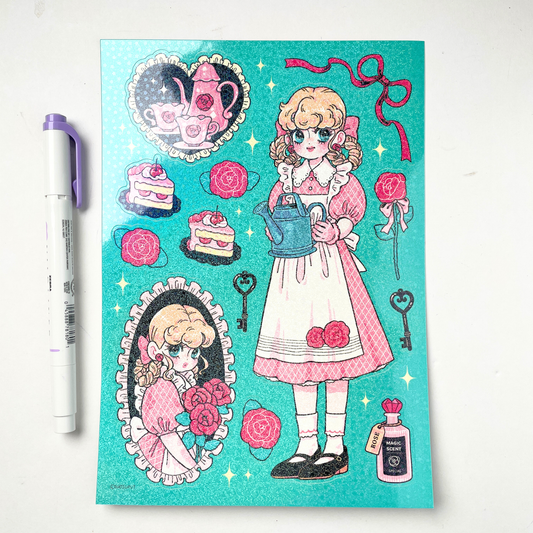 Natsuput Rose Tea Large Sticker Sheet