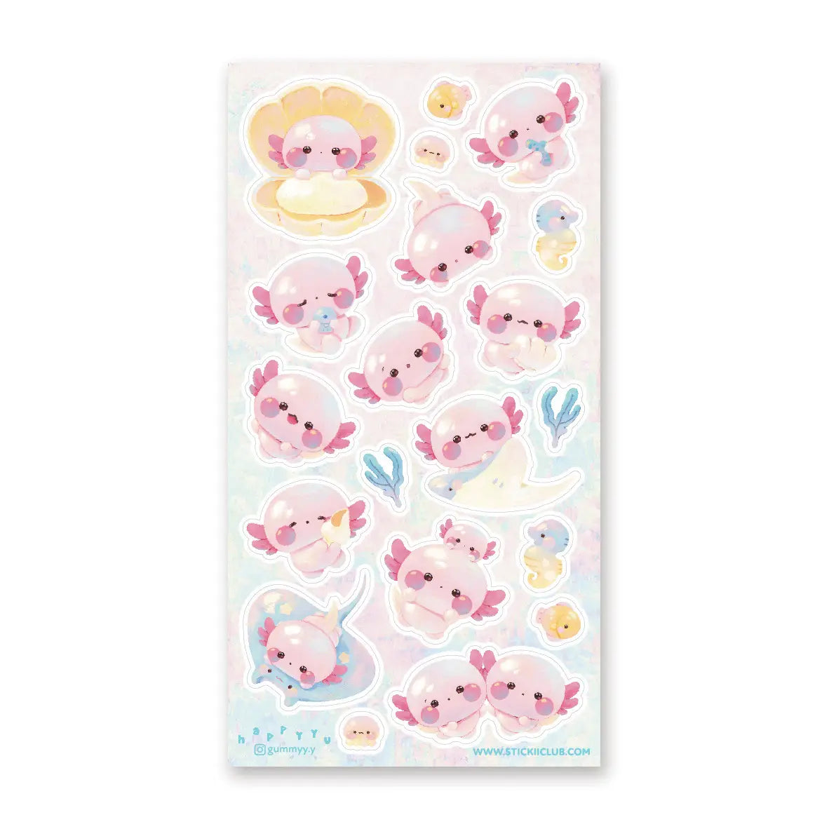 Stickii Adorable Axolotls Sticker Sheet B617