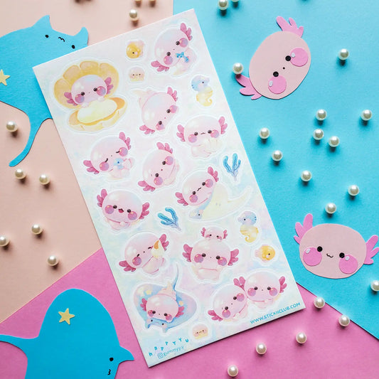 Stickii Adorable Axolotls Sticker Sheet B617