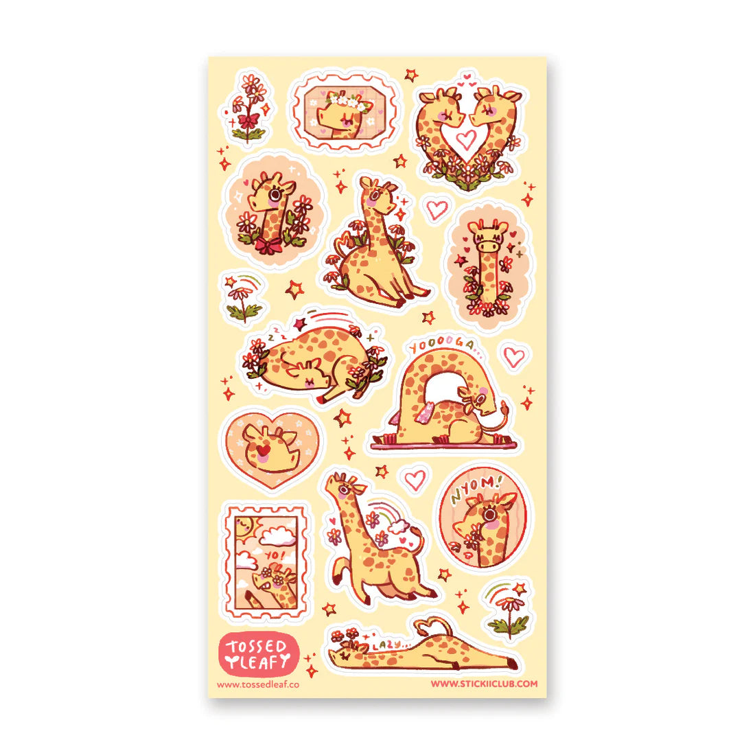 Stickii Gorgeous Giraffes Sticker Sheet B619