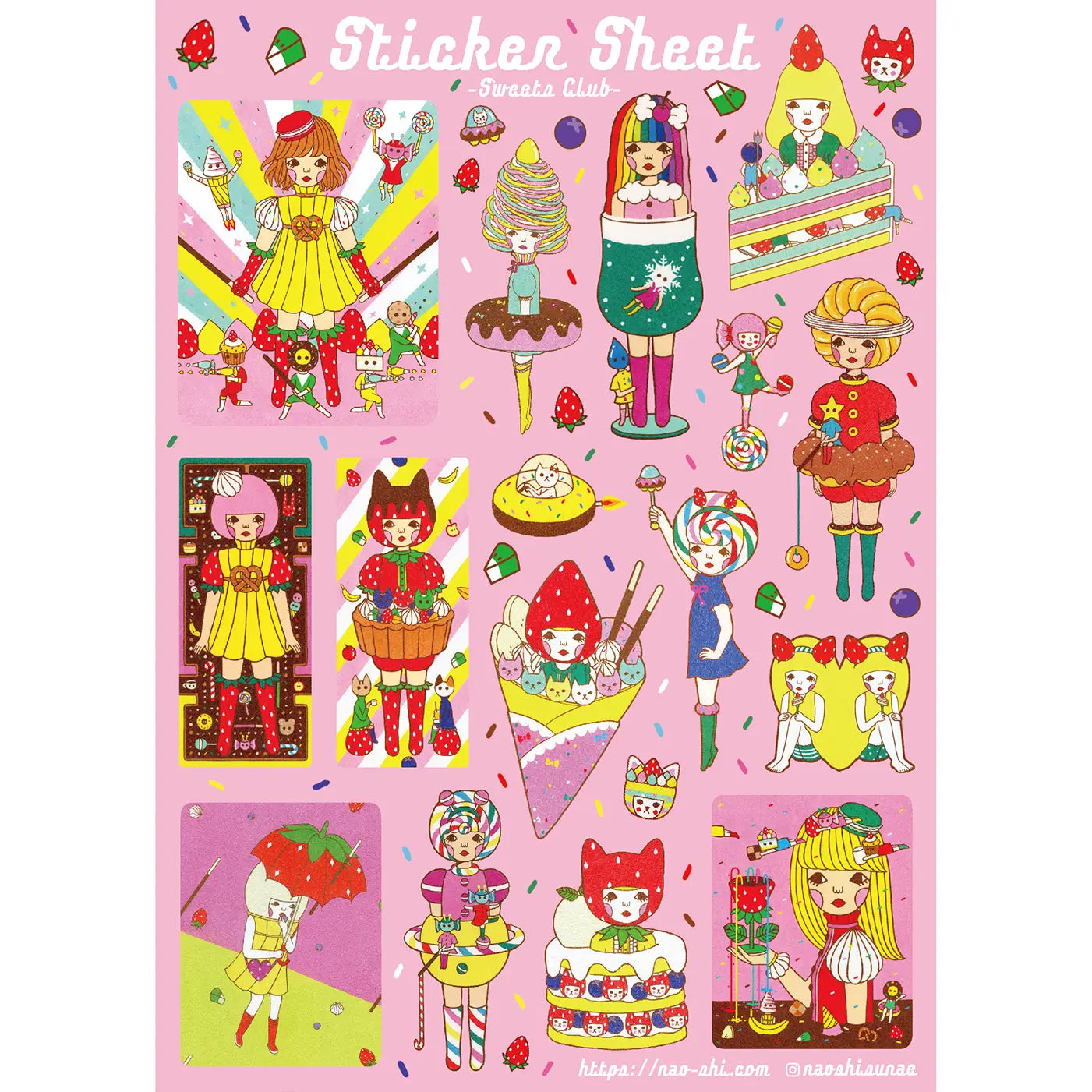 Naoshi Sweets Club Sticker sheet B588