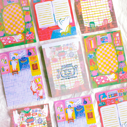 Odd Rabbits Welcome to my House memo pad