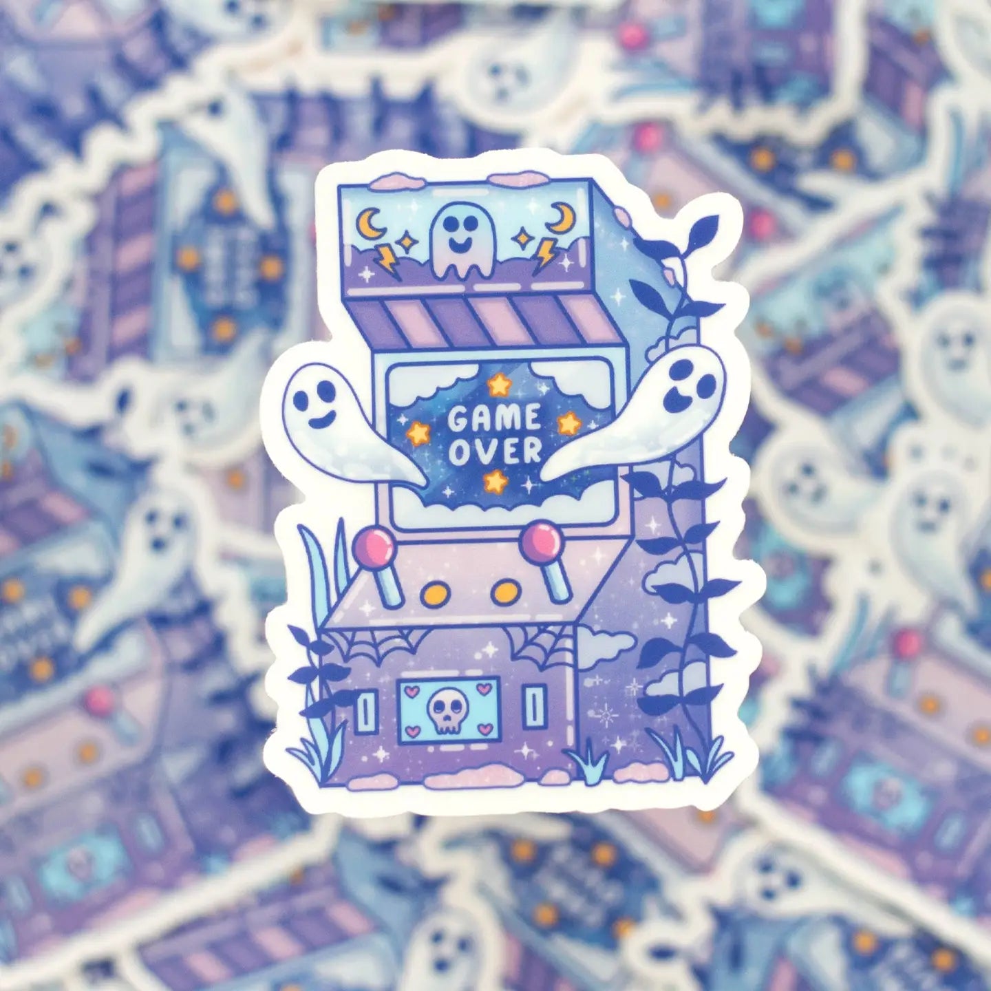 Unicorn Eclipse Ghost Arcade Clear Sticker H26