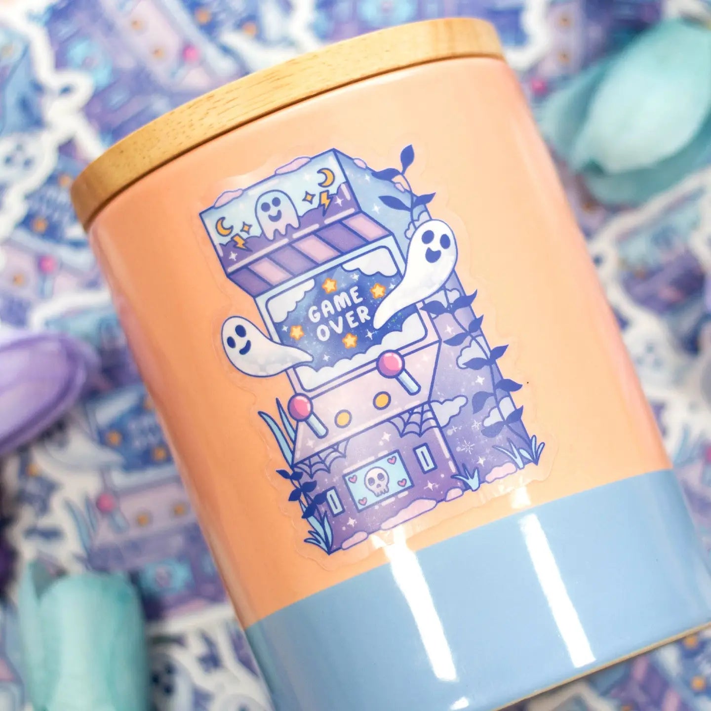 Unicorn Eclipse Ghost Arcade Clear Sticker H26