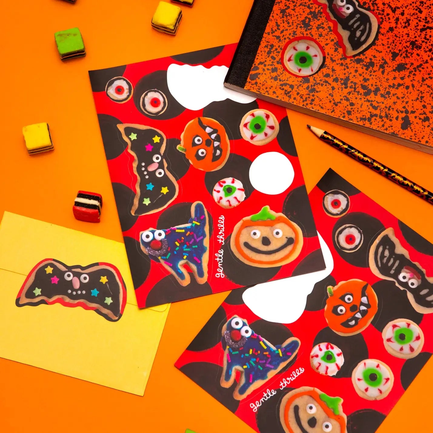 Gentle Thrills Halloween Cookies Sticker Sheet h22