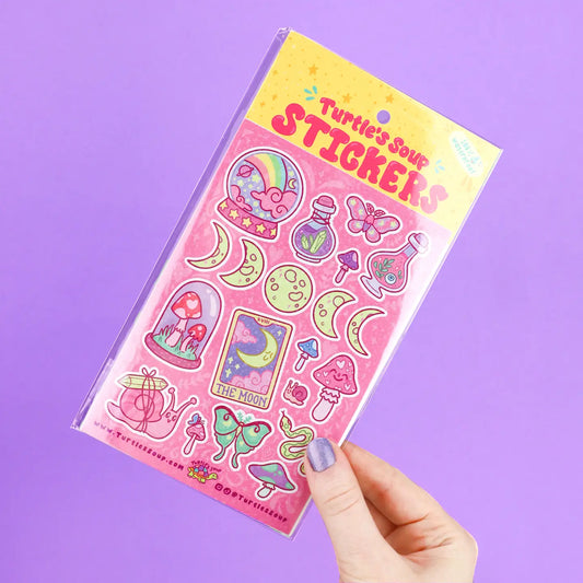 Turtle's Soup Witchy Things sparkle sticker h17