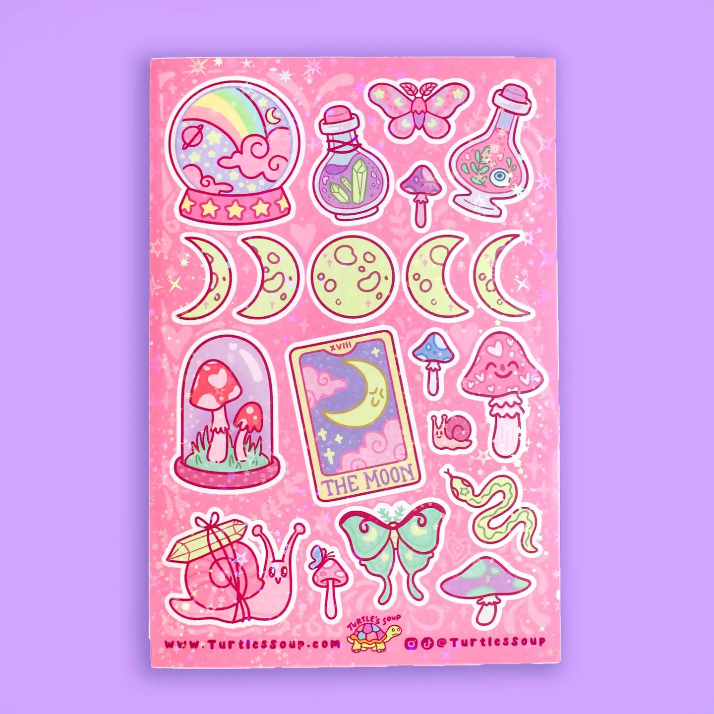 Turtle's Soup Witchy Things sparkle sticker h17