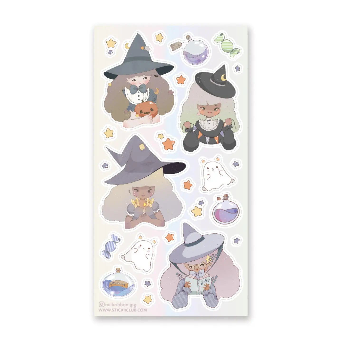 Stickii Sweet Witches Sticker Sheet H3