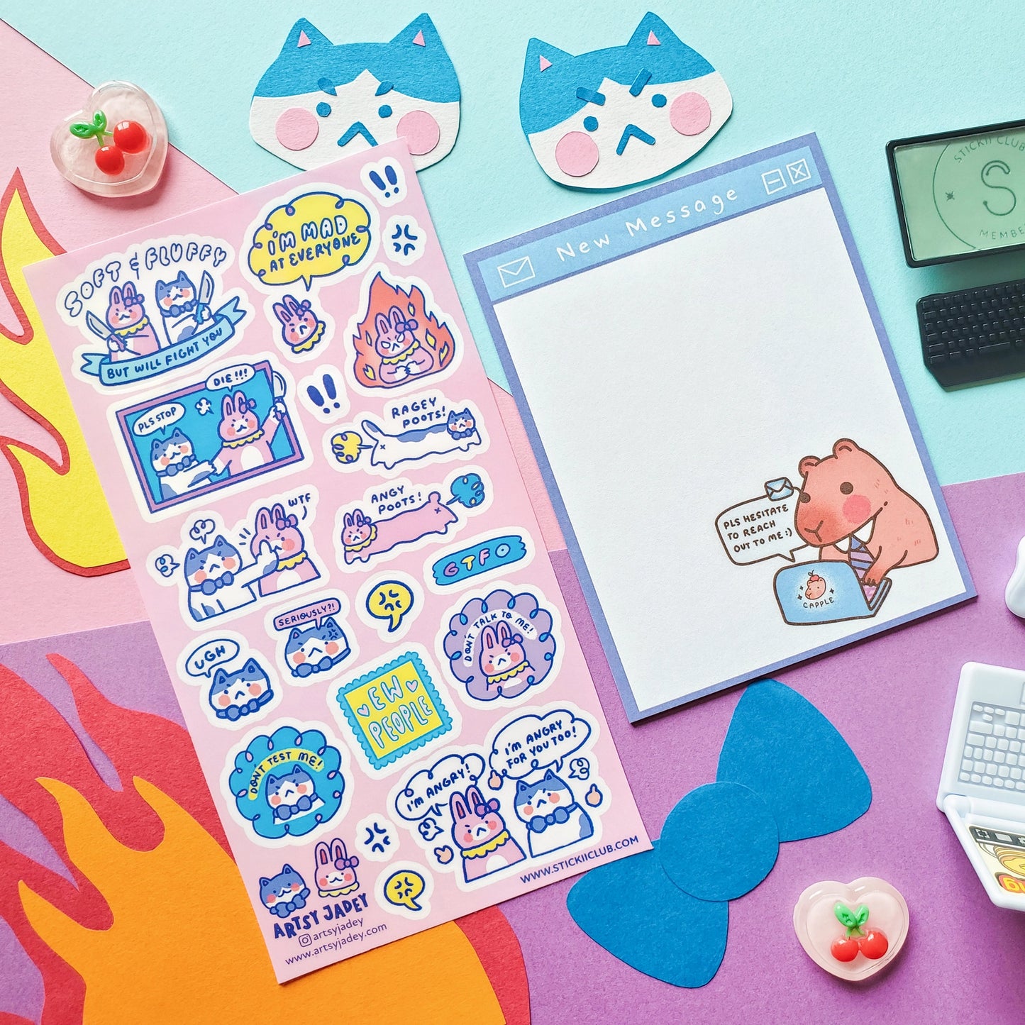 Stickii Rage Besties Sticker Sheet B621