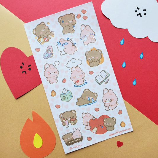 Stickii Sad Sweethearts Sticker Sheet B622