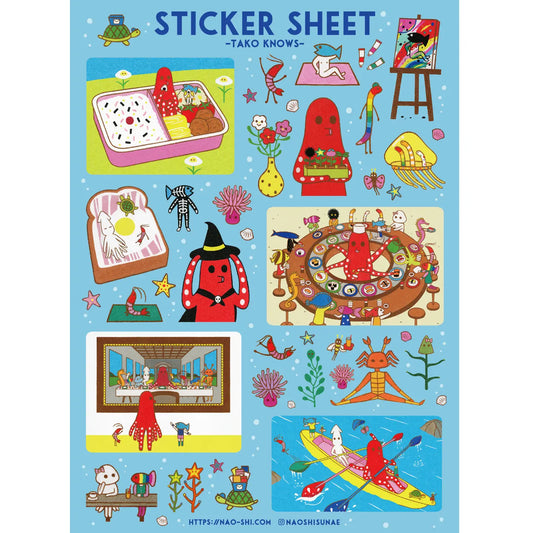 Naoshi Tako Knows Sticker sheet B840