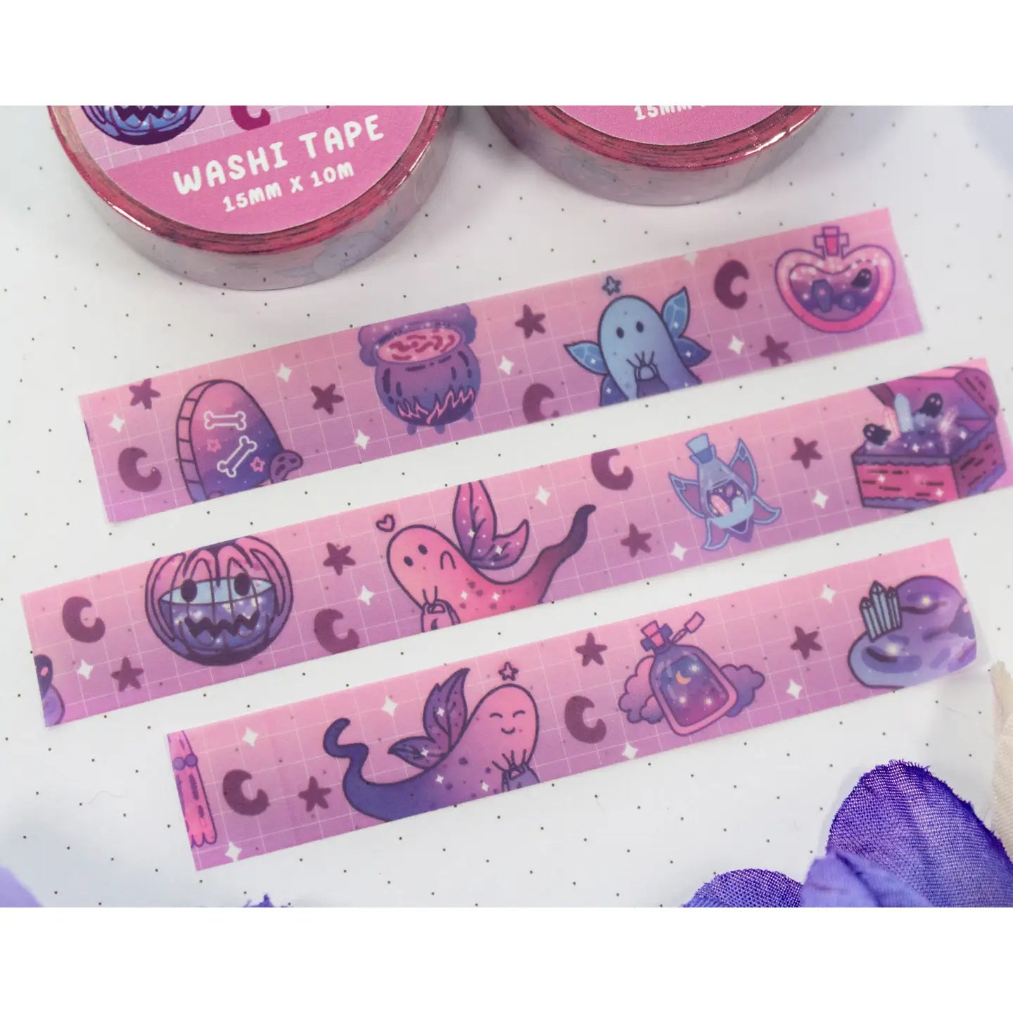 Unicorn Eclipse Spooky washi tape H34