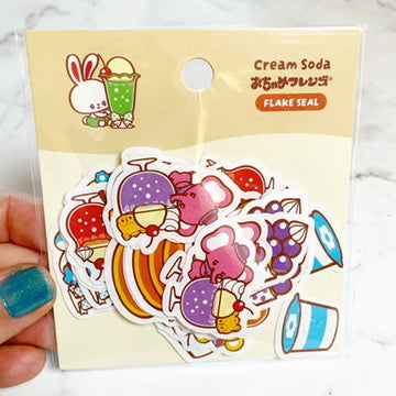 Rainbowholic x Ochame Friends Cafe Flake Sticker set 56 pcs f2