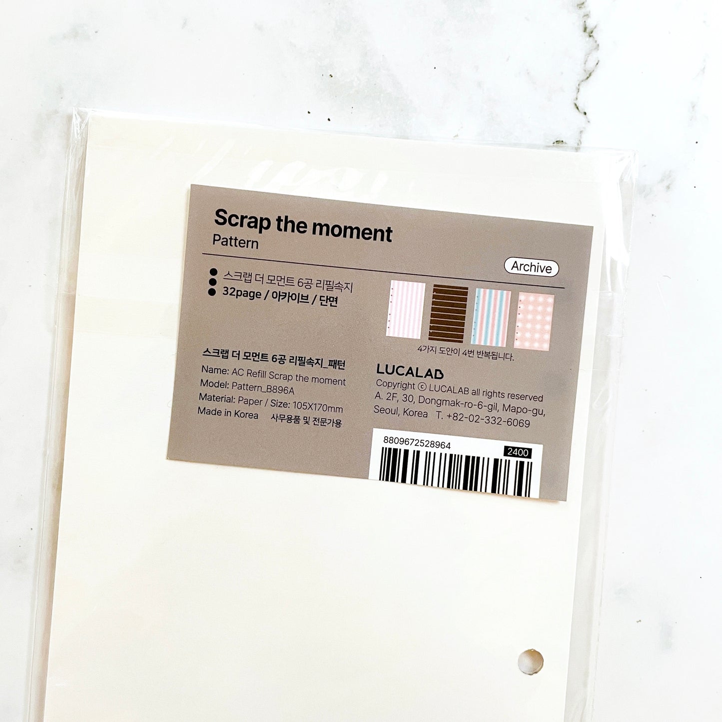 Lucalab Archive Size Refill paper stripes