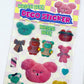 Wasabi Bear sparkle friends sticker B555