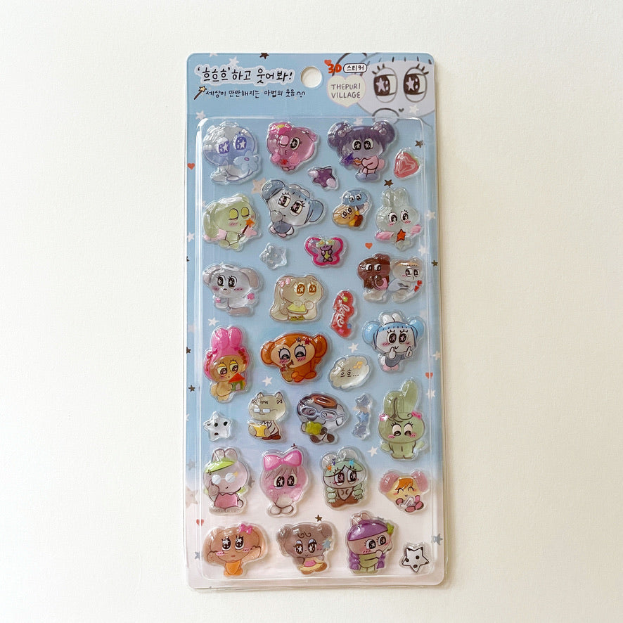 Thepuri Village Happily Laughing 3d drop stickers