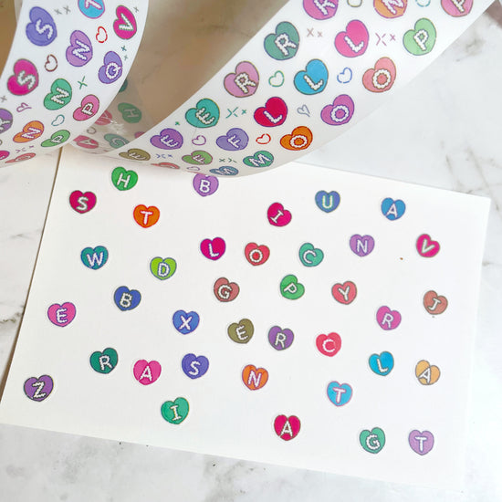 Sulgi Sulgi Crayon Heart Letters sticker roll w150