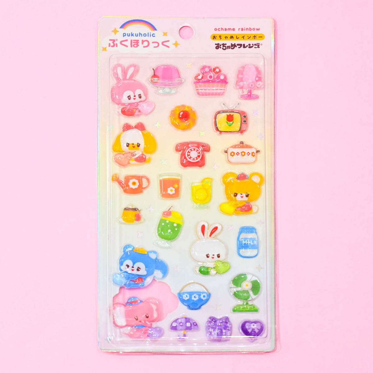 Rainbowholic x Ochame Friends Rainbow 3D Sticker