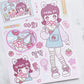 Jiok Girl In Strawberry Land sticker B518
