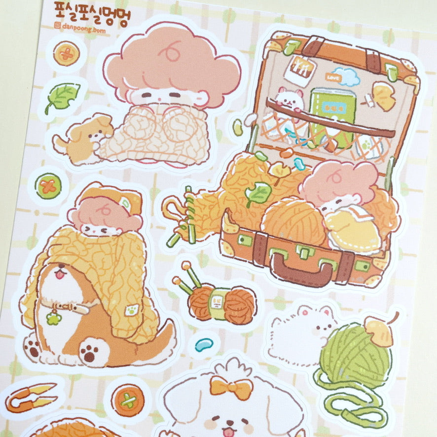 Danpoong.bom Knitting sticker b718