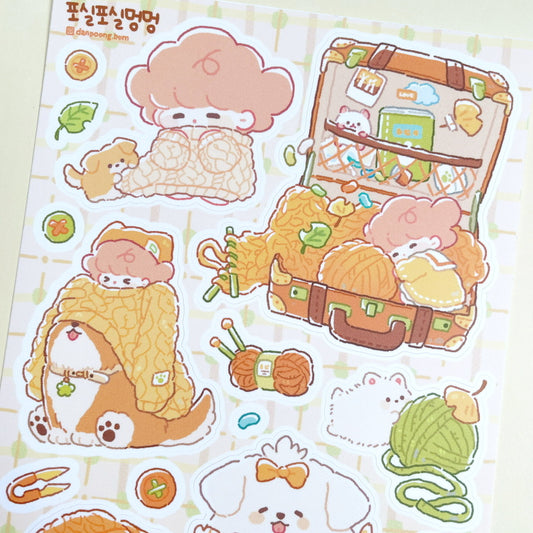Danpoong.bom Knitting sticker b718