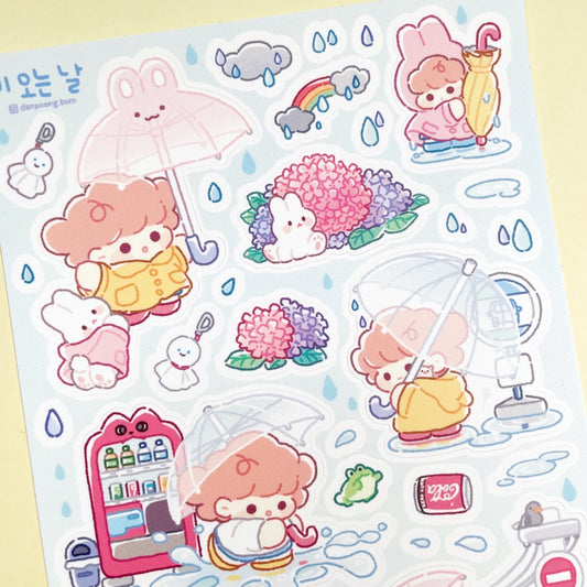 Danpoong.bom Rainy Day sticker b531